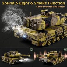 Load image into Gallery viewer, Supdex 1/24 RC Tank -2.4Ghz Remote Control Army Tank with 360°Rotating Turret, Auto Demo, Sound
