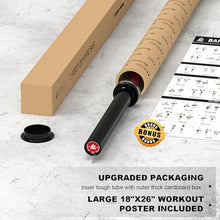 Load image into Gallery viewer, LIONSCOOL 7ft Olympic Barbell (Red Ceramic Shaft &amp; Black E-coated Sleeves, 1500LBS, No Center Knurl)
