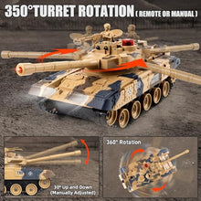 Load image into Gallery viewer, Supdex 1/24 RC Battle Tank Set, Remote Control Chinese Type 99 and Russian T90 Army Toy That Shoots
