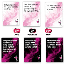 Load image into Gallery viewer, Do or Drink Sip or Strip Adult Drinking Card Game for Couples, Date Night &amp; Parties – 250 Dares, Questions &amp; Challenges for Boyfriend, Girlfriend, or Wife and Husband
