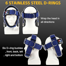 Load image into Gallery viewer, Fitness Neck Head Harness Trainer, Adjustable Chin Strap and Head Harness Strength with Nylon Tether, Neoprene Neck Workout Exerciser for Weight Lifting, Home and Gym Use, Blue
