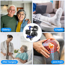Load image into Gallery viewer, 45 Miles 4 Wheels Mobility Scooter for Seniors/Adults Up to 300LBS,350W Electric Wheelchair Detachable Lithium Battery,Dual Baskets,Rotating Seat,with Taillight, USB Charging, Blue
