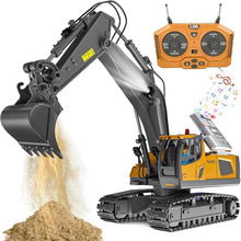 Load image into Gallery viewer, ADTHLIER Remote Control Excavator Toy for Boys 6-11 yrs Old,11-Channel RC Excavator Toy ,with Metal Shovel.
