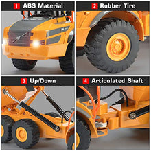 Load image into Gallery viewer, DOUBLE E Volvo RC Dump Truck Toy for Kids, Articulated Hauler, Remote Control Construction Toys Vehicles

