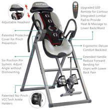 Load image into Gallery viewer, INNOVA HEALTH AND FITNESS ITM5900 Advanced Heat and Massage Inversion Table, Gray/Black
