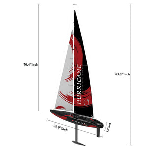 84” Inch Remote Control Boat RC Pre-Assemble Sailboat Accessories Kits 2.4G Electric Boat Sail Watercraft for Adults Boys (L)