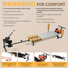 Load image into Gallery viewer, Gryphvex Alternative Inversion Traction Table - Provides Lower Back Pain Relief Without Going Upside Down - Portable Spine Stretcher Bed for Home - 330 Lb. Capacity
