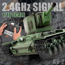Load image into Gallery viewer, BESTYMXY RC Tanks Heng Long Russia KV-2 Heavy Tank, 1/16 2.4ghz Russian Tank Model
