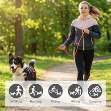 Load image into Gallery viewer, Léwind 8.2ft Hands Free Dog Leash,Versatile Waist &amp; Crossbody Lead for Medium Dogs,Waterproof &amp; Adjustable for Running Jogging Walking, 360° Swivel Metal Buckle (Orange)
