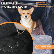 Load image into Gallery viewer, CoSofSLIP Dog Car Seat Cover 2 Piece Seat Waterproof Hammock and Dark Brown Cover,Scratch Proof Nonslip Back Seat Pet Bed Mat for Travel Durable Soft Back Seat Covers for Cars Trucks and SUVs
