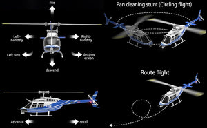 Helicopter Remote Control Multipurpose Helicopter 6-Axis Gyroscope High Suspension Barometer (Dual Battery Remote) Red Version