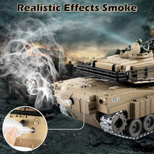 Load image into Gallery viewer, Supdex 1:18 RC Tank That Shoot BBS, 2.4G Metal M1A2 Abrams Remote Control Tank Model Toys, Army Toy with Smoke
