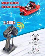 Load image into Gallery viewer, SVERTIBO RC Boat W/ 2.4GHz Remote Control, 2 Rechargeable Batteries &amp; LED Lights for Pool
