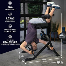Load image into Gallery viewer, Teeter DEX Inversion &amp; Core Training System-Multi-Functional Decompression Roman Chair Hyperextension for Ab, Back, &amp; Core Strength; Commercial-Grade 350lb Rated Home Exercise (DEX II Commercial)
