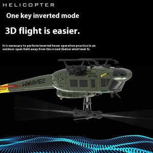 RC Helicopters for Adults Beginners, 1/48 Scale 6CH 2.4G 6-Axis Gyro Remote Control Stabilized Aircraft (RTF / 2 Battery)