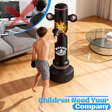 Load image into Gallery viewer, Upgraded Heavy Freestanding Punching Bag for Adults Teens, 70'' Heavy Boxing Bag with Boxing Gloves, Men Women Standing Kickboxing Bag, Kickboxing Bags for Beginners Training MMA Fitness Home Gym
