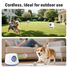 Load image into Gallery viewer, RERBIO Dog Ball Thrower Launcher, Automatic Ball Launcher for Dogs, 3 Adjustable Distance Settings, Indoor OutdoorInteractive Toy, with 3 2.3-inch Balls, Small/Medium Sized Dog Thrower
