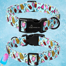 Load image into Gallery viewer, ARING PET Summer Dog Collar, Cute Blue Ice Cream Doggy Collars for Puppy Small Medium Large Boy Girl Dogs Pet, for Daily Photos Outdoor Beach Walking Picnic, M
