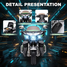 Load image into Gallery viewer, Ride-On Motorbike with 3 Wheels, Bluetooth, USB, LED Light &amp; Storage Box
