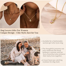 Load image into Gallery viewer, Btysun Dog Mom Gifts, Loss of Dog Sympathy Gift Best Gifts for Dogs Lovers Christmas Stocking Stuffers for Teens Sapphire Birthstone Necklace September Birthday Gift for Her 14k Gold Pendant Necklace
