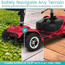 Load image into Gallery viewer, Vive 4 Wheel Mobility Scooter - Electric Powered Wheelchair Device - Compact Heavy Duty Mobile for Travel, Adults, Elderly - Long Range Power Extended Battery with Charger &amp; Basket
