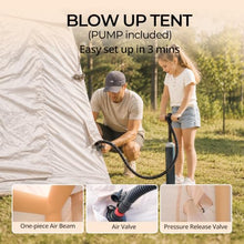 Load image into Gallery viewer, Inflatable Tent 8-10 Person|Blow Up Tent with Pump|Hot Tent with Stove Jack
