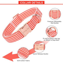 Load image into Gallery viewer, ARING PET Cute Dog Collar for Puppy Small Medium Large Dogs-Red Stripe M
