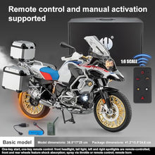 Load image into Gallery viewer, RC Motorcycle Model for Adult, 1/6 Scale R1250GS Dynamic Motorbike Display with Ignition Sound
