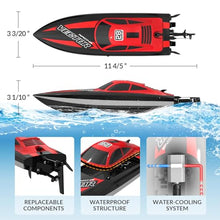 Load image into Gallery viewer, VOLANTEXRC RC Boat 20MPH Fast Remote Control Boat for Adults, Red
