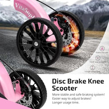 Load image into Gallery viewer, VitaSophy Knee Scooter with Disc Brake, Steerable Knee Walker for Adults,Foldable Rover Scooter for Broken Foot Injured Leg Crutch
