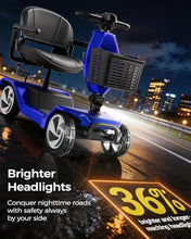 Load image into Gallery viewer, IQIRAF Foldable Mobility Scooters for Seniors,Blue Powered Electric Mobility Scooter,330LBS Capacity,15.5-Mile Range,4 Wheel Lightweight Mobility Scooters for Adults,Folding Travel Motorized Scooter
