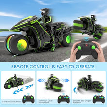 Load image into Gallery viewer, Remote Control Motorcycle, 2026 New Edition with RGB Color-Changing Wheels and Exclusive Sideways Glide
