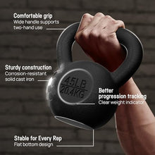 Load image into Gallery viewer, Yes4All 80 lbs Kettlebell Heavy Cast Iron Solid Smooth Handle Weights for Women/Men
