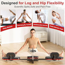 Load image into Gallery viewer, TDH Leg Stretcher, 220LBS Stretcher Machine,200° Adjustable Split Machine, Flexibility Stretching Equipment to Relieving Leg Muscl,Exercise for Everyone (Red-Black)
