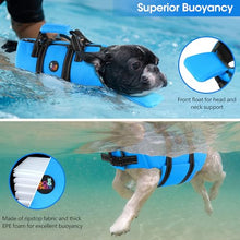 Load image into Gallery viewer, Dogcheer Dog Life Jacket with Zipper and 4ft Leash, Adjustable Pet Life Vest for Swimming Boating, High Buoyancy Flotation Swim Vest PFD for Small Medium and Large Dogs-Blue,S
