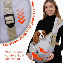 Load image into Gallery viewer, Dog Carrier Sling,Dog Carriers for Small Dogs &amp; Cats Under 20 lbs,Puppy Carrying Backpack Pet Purse with Pockets,Adjustable Shoulder Strap,Hands Free for Travel (Purple)
