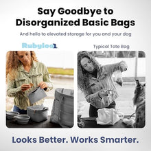 Load image into Gallery viewer, Rubyloo Puffer Dog Travel Bag for Dog Moms, Diaper Bag with Travel Bowls
