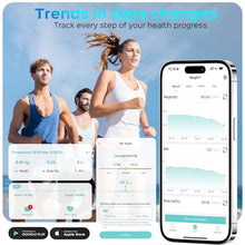 Load image into Gallery viewer, Lepulse Scale for Body Weight, Smart Digital Bathroom Weight Scale with BMI Muscle Mass 20 Body Composition Metrics,4.68"Large Display Body Fat Scales, Heart Rate, Accurate Bluetooth Weighing with App
