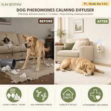 Load image into Gallery viewer, Dog Calming Diffuser 6 Pack (2 Plug in + 4 Refills), 120 Days Supply, Dog Pheromone Diffuser for Anxiety Relief, Destructive Behavior, Pee Accidents, Separation Anxiety, Aggression, Barking &amp; Chewing

