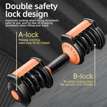 Load image into Gallery viewer, Adjustable Dumbbells Set of 2，Free Weights Dumbbells Set，Adjustable Dumbbell Set，52.5 lbs pair 105 lbs
