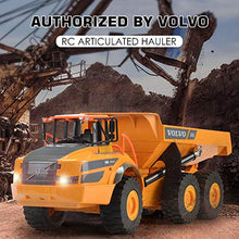Load image into Gallery viewer, DOUBLE E Volvo RC Dump Truck Toy for Kids, Articulated Hauler, Remote Control Construction Toys Vehicles
