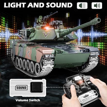 Load image into Gallery viewer, Supdex 1:18 RC Tank, 2.4G US M1A2 Metal Alloy Metal US M26 Remote Control Tank That Shoot BBS Model Toys
