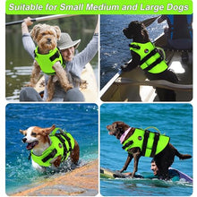 Load image into Gallery viewer, Dogcheer Dog Harness Life Jacket, High Buoyancy Neoprene Dog Life Vest for Swimming Boating, Adjustable Puppy Swim Vest Reflective Pet Float Vest for Small Medium Large Dogs - Green, L
