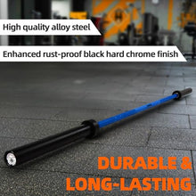 Load image into Gallery viewer, Fitvids 7ft Olympic Barbell 45LBS for Weightlifting and Powerlifting, Blue
