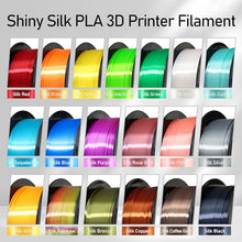Load image into Gallery viewer, DO3D Silk Sliver PLA Satin Shiny 3D Printer Filament, 1.75mm Diameter 1kg Spool 2.2lbs for FDM 3D Printers

