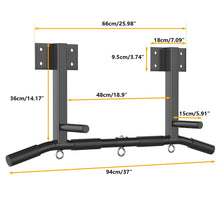 Load image into Gallery viewer, Wall Mount Pull Up Bar, Joist Mount Pull Up Bar (Black3)
