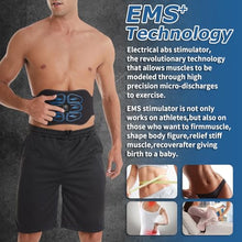 Load image into Gallery viewer, Ruszoaer FDA Cleared ABS Stimulator Muscle Toner, Ab Machine, Portable Abdominal Belt, Electronic Pulse Massager, Home Office Fitness Belt Workout Equipment (Black Blue)
