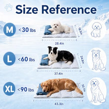 Load image into Gallery viewer, Dog Cooling Mat for Extra Large Dogs, 43”×30” Breathable Cooling Mat for Dogs &amp; Cats Q-Max 0.485, Portable Washable Pet Cooling Mat for Dog Bed with Pillow, Thickened Cool Fiber Indoor/Outdoor Summer
