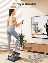 Load image into Gallery viewer, SPORTSROYALS Stair Stepper,Twist/Mini Stepper for Exercise at Home, Step Machine with Resistance Bands for Full Body Workout

