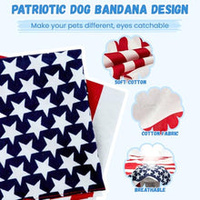 Load image into Gallery viewer, Dog Bandanas XLarge 2PCS in Storage Box, Reversible American Flag Pet Scarf for Boy and Girl, Washable, Adjustable Bandana for Dogs, 4th of July Patriotic Bandana for Large and Extra Large Dogs

